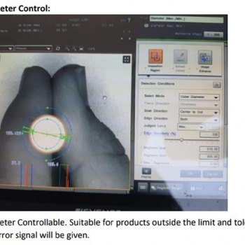 Round Stick Visualy and Dimension Selection Quality Control Machine